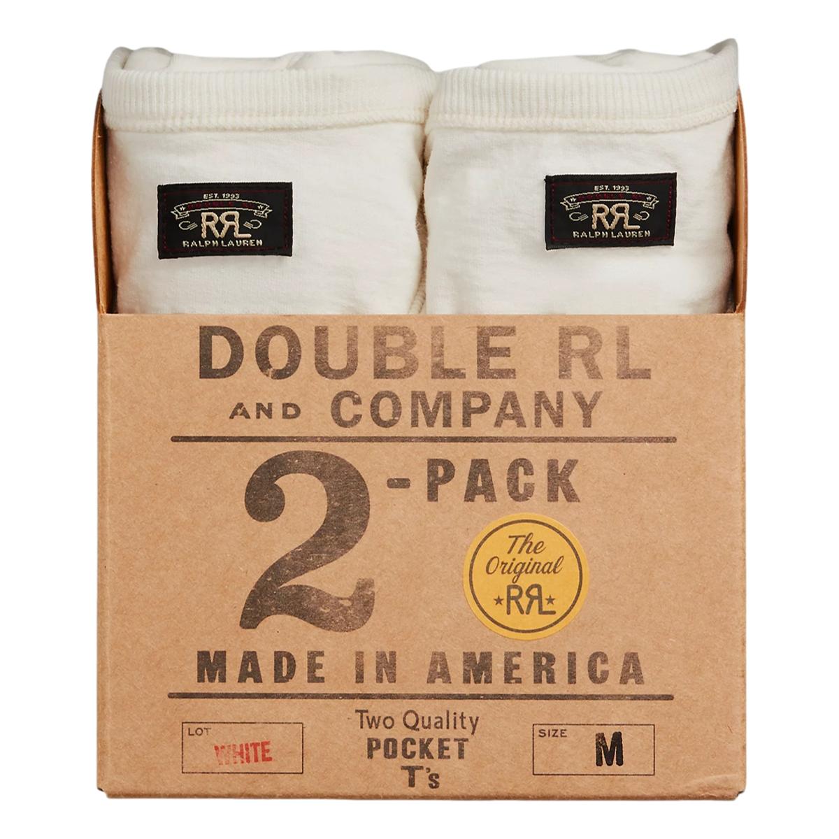 Garment-Dyed Pocket T-Shirt 2-Pack Warm White - T Shirt