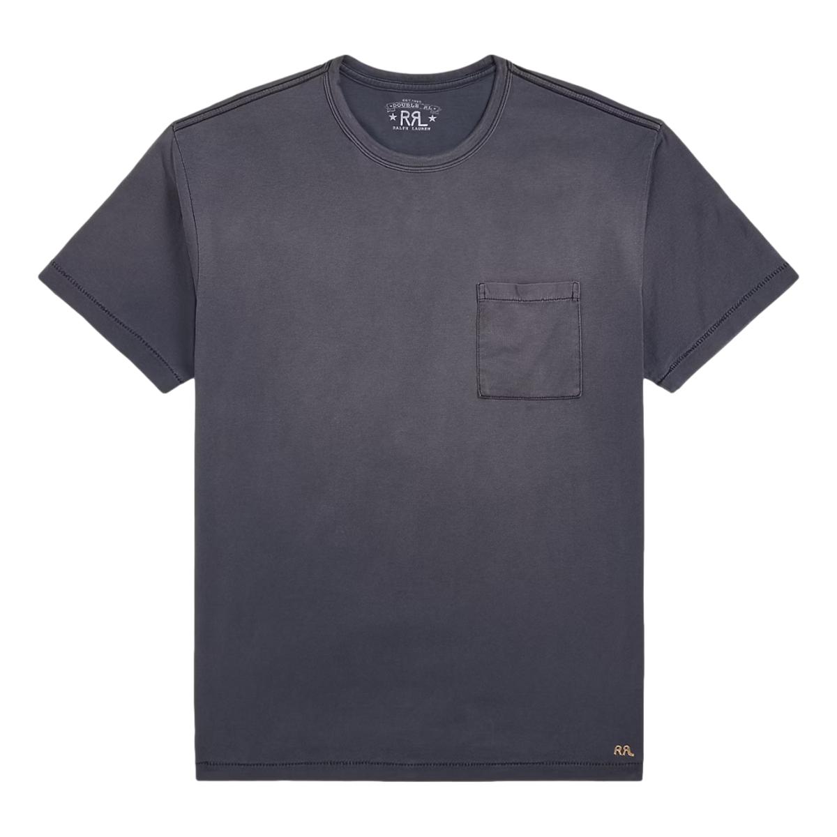 Garment-Dyed Pocket T-Shirt Blue - T Shirt