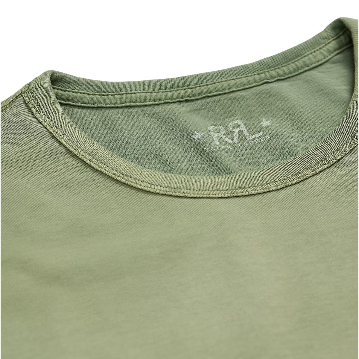 Garment-Dyed Pocket T-Shirt Olive - T Shirt