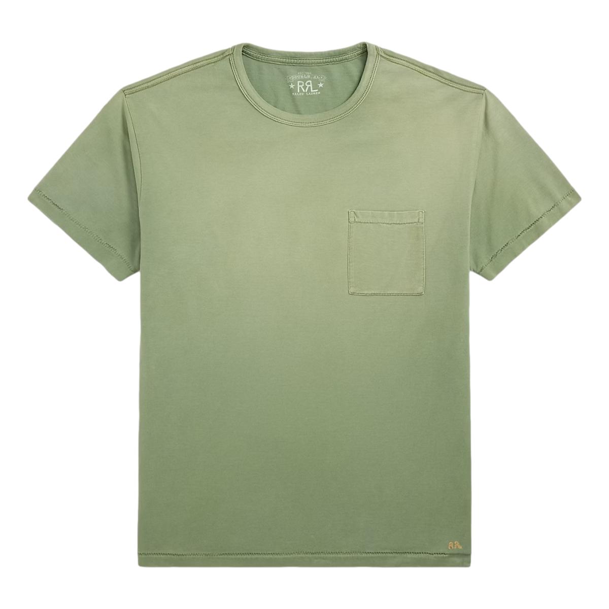 Garment-Dyed Pocket T-Shirt Olive - T Shirt