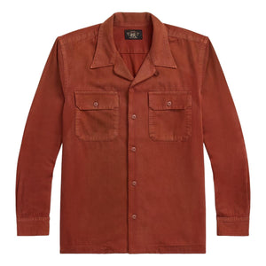 Garment-Dyed Twill Camp Shirt Brick - Shirt