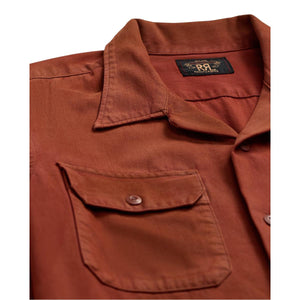 Garment-Dyed Twill Camp Shirt Brick - Shirt