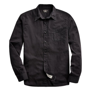 Garment-Dyed Twill Workshirt Black - Shirt