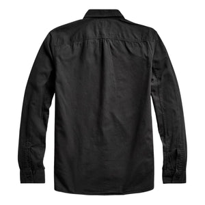 Garment-Dyed Twill Workshirt Black - Shirt