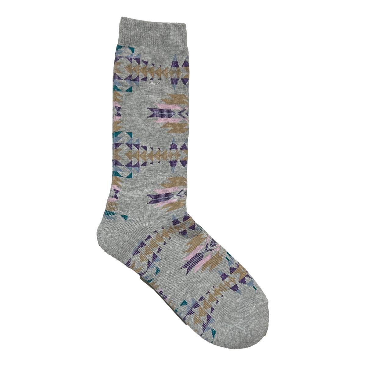 Geometric Crew Grey - Socks