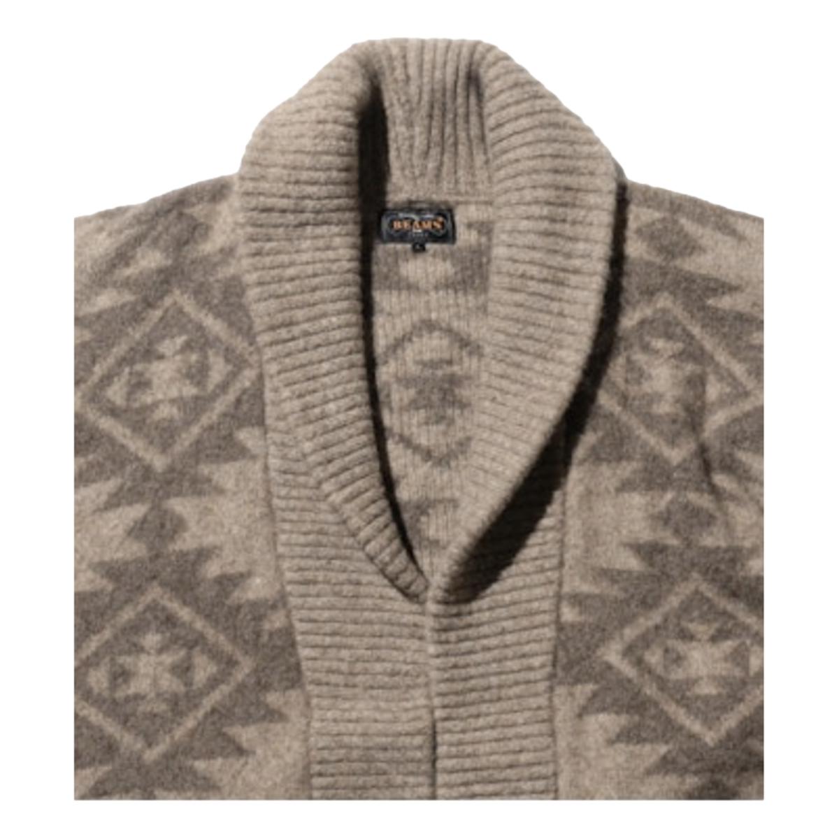 Gown Native Pattern Jacquard Beige - One Size - Sweater