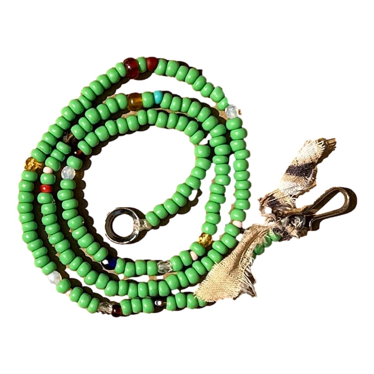 Green Bead Necklace - Necklace