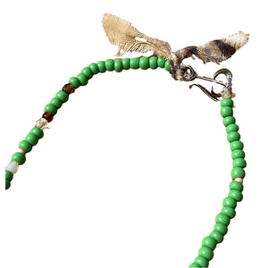 Green Bead Necklace - Necklace
