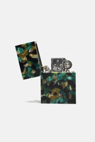Green Confetti Zippo Style Lighter - Green