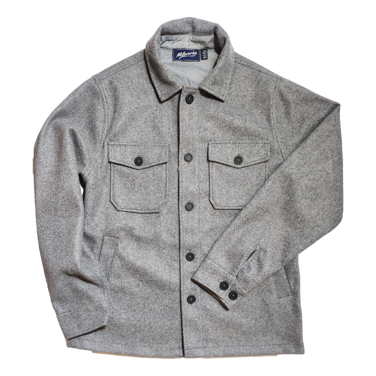 Grey Melange Overshirt - Overshirt