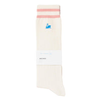 GS08 Cotton Socks White Peach - Socks