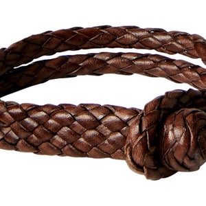 Hand Braided Leather Cuff Bracelet - Bracelet