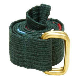 Hand-Loomed D-Ring Belt Forest Pink Tribal - Belts