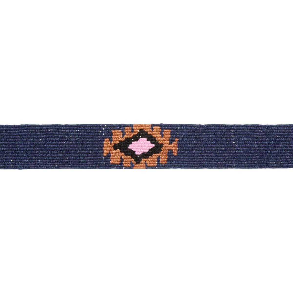 Hand-Loomed D-Ring Belt Navy Tribal - Belts