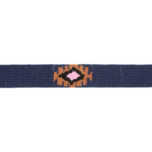 Hand-Loomed D-Ring Belt Navy Tribal - Belts