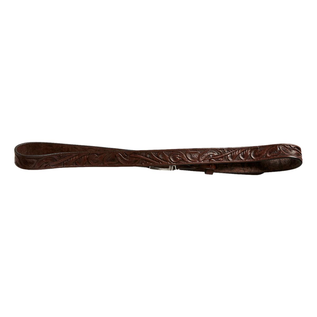 Light Brown Hand Tooled Leather Belt