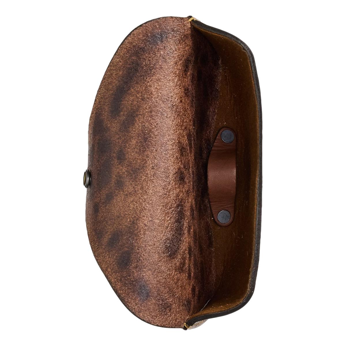 Hand-Tooled Leather Eyeglass Case - Glasses case