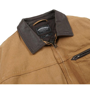 Heavy Canvas Destroyed Work Jacket Tan - Jacket