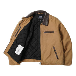 Heavy Canvas Destroyed Work Jacket Tan - Jacket