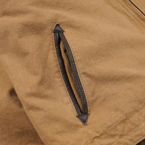 Heavy Canvas Destroyed Work Jacket Tan - Jacket