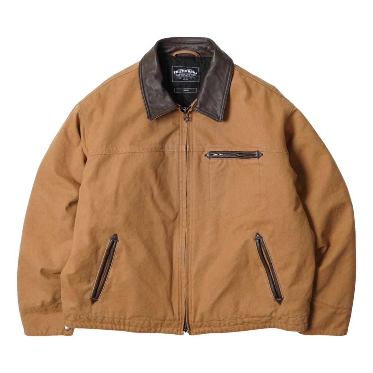 Heavy Canvas Destroyed Work Jacket Tan - Jacket