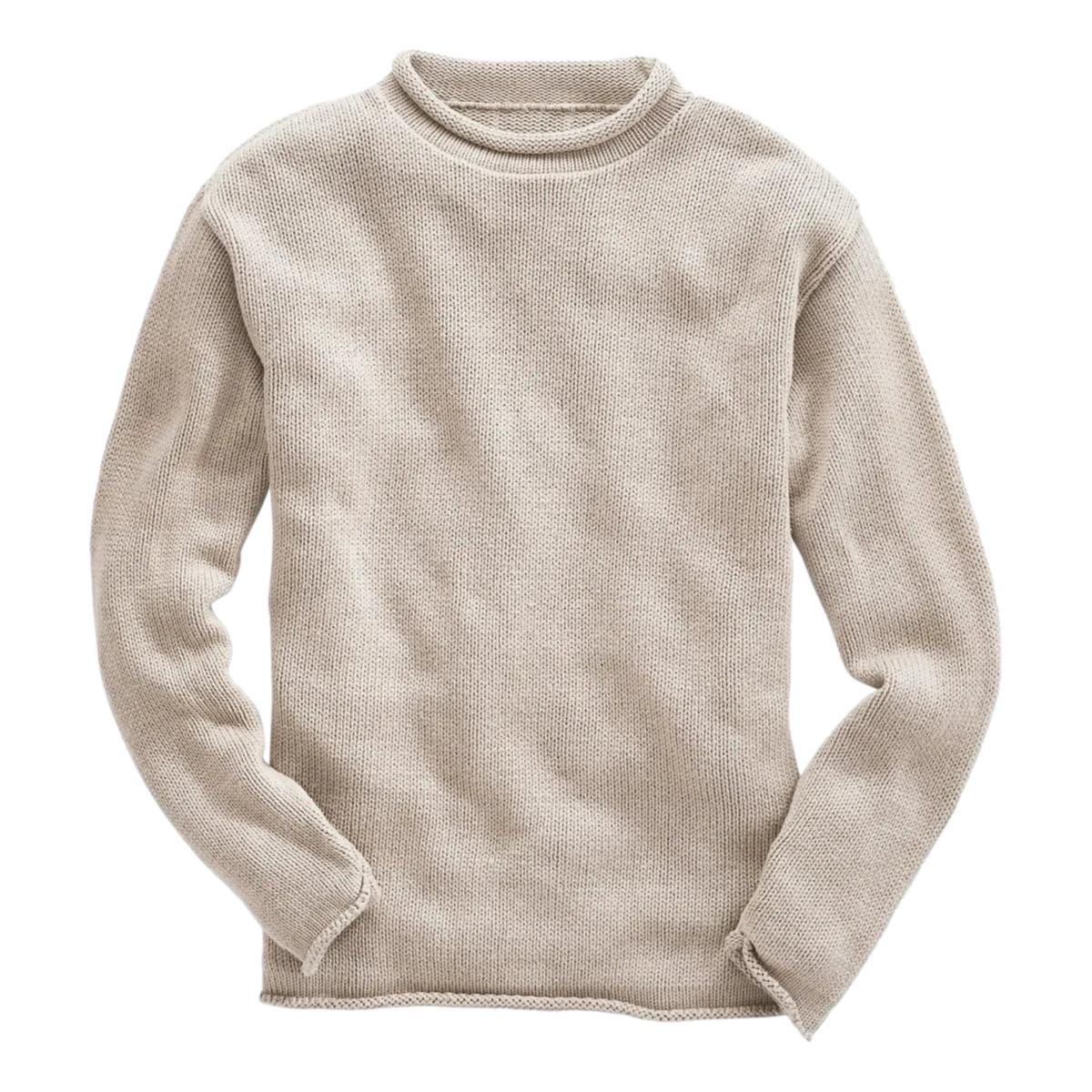 Heavy Rollneck Sweater Linen - Sweater