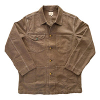 Heavyweight Pinpoint Canvas Barn Jacket Brown - Chore Coat