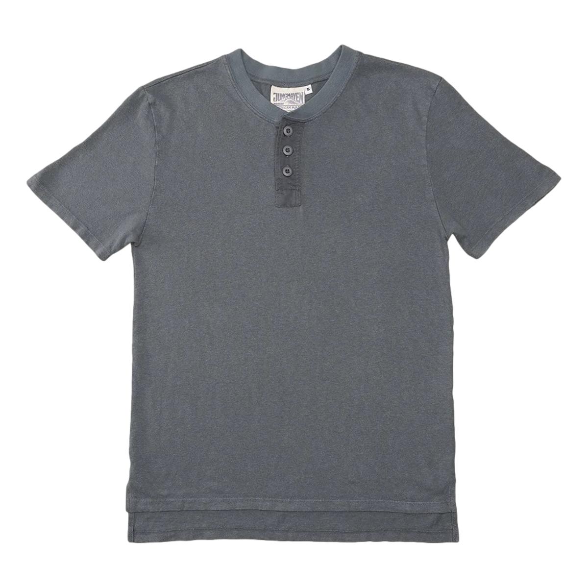 Henley Tee Washed Diesel Grey - Henley