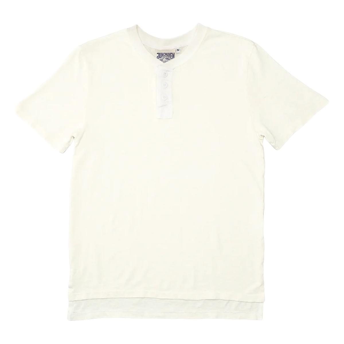 Henley Tee Washed White - Henley