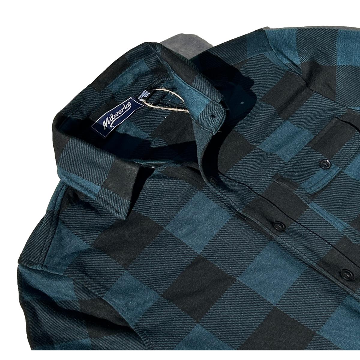 Heritage Knit Plaid Shirt Hunter Green - knit