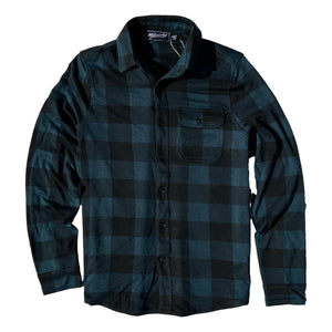 Heritage Knit Plaid Shirt Hunter Green - knit