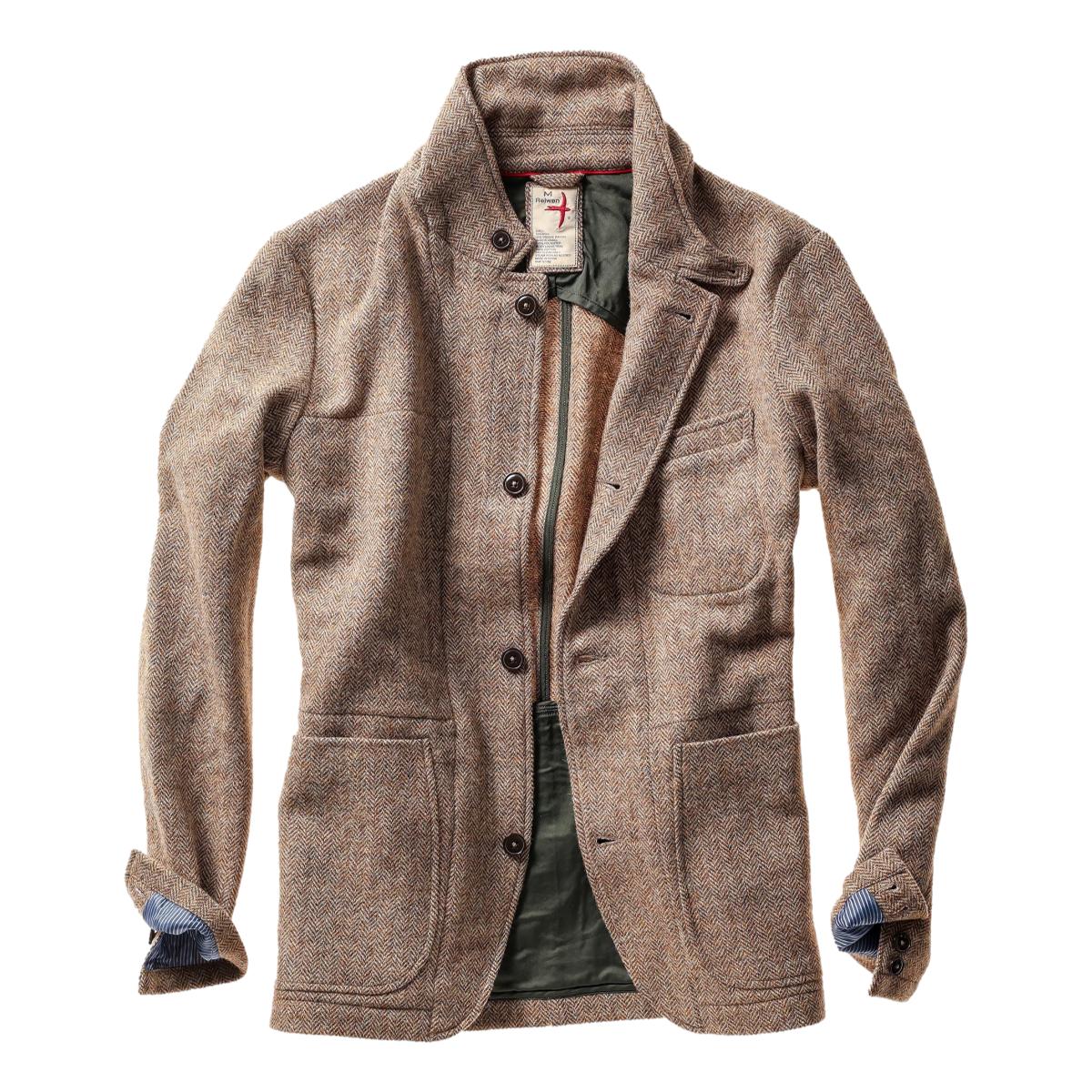 Heritage Trap Blazer Ash Brown Herringbone - Blazer