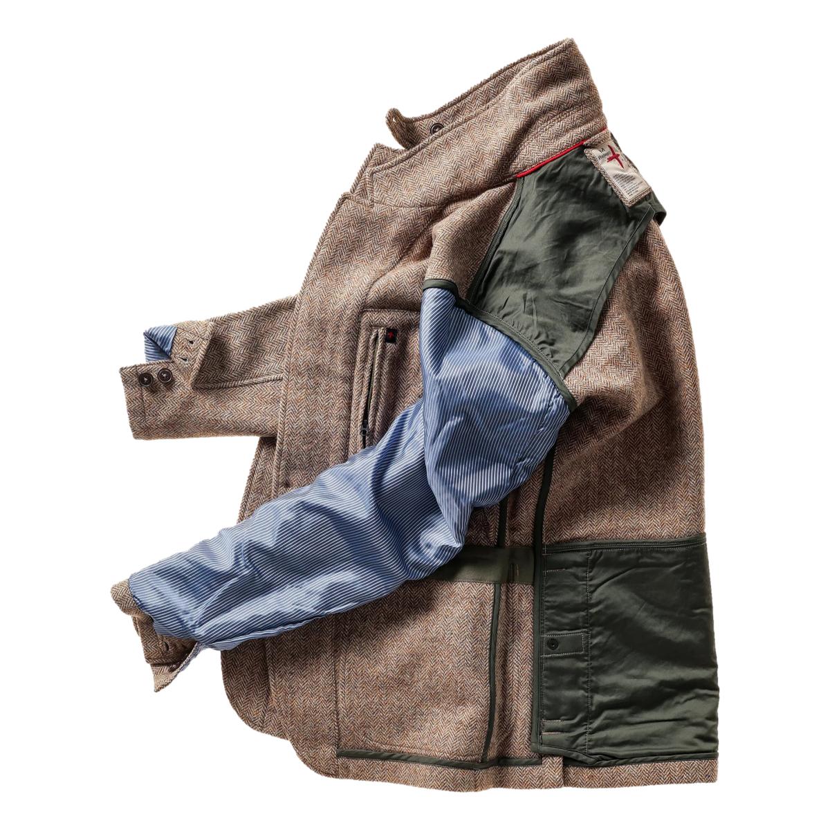 Heritage Trap Blazer Ash Brown Herringbone - Blazer