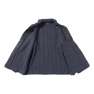 Hickory Tweed Military Shawl Collar Jacket - Chore Coat