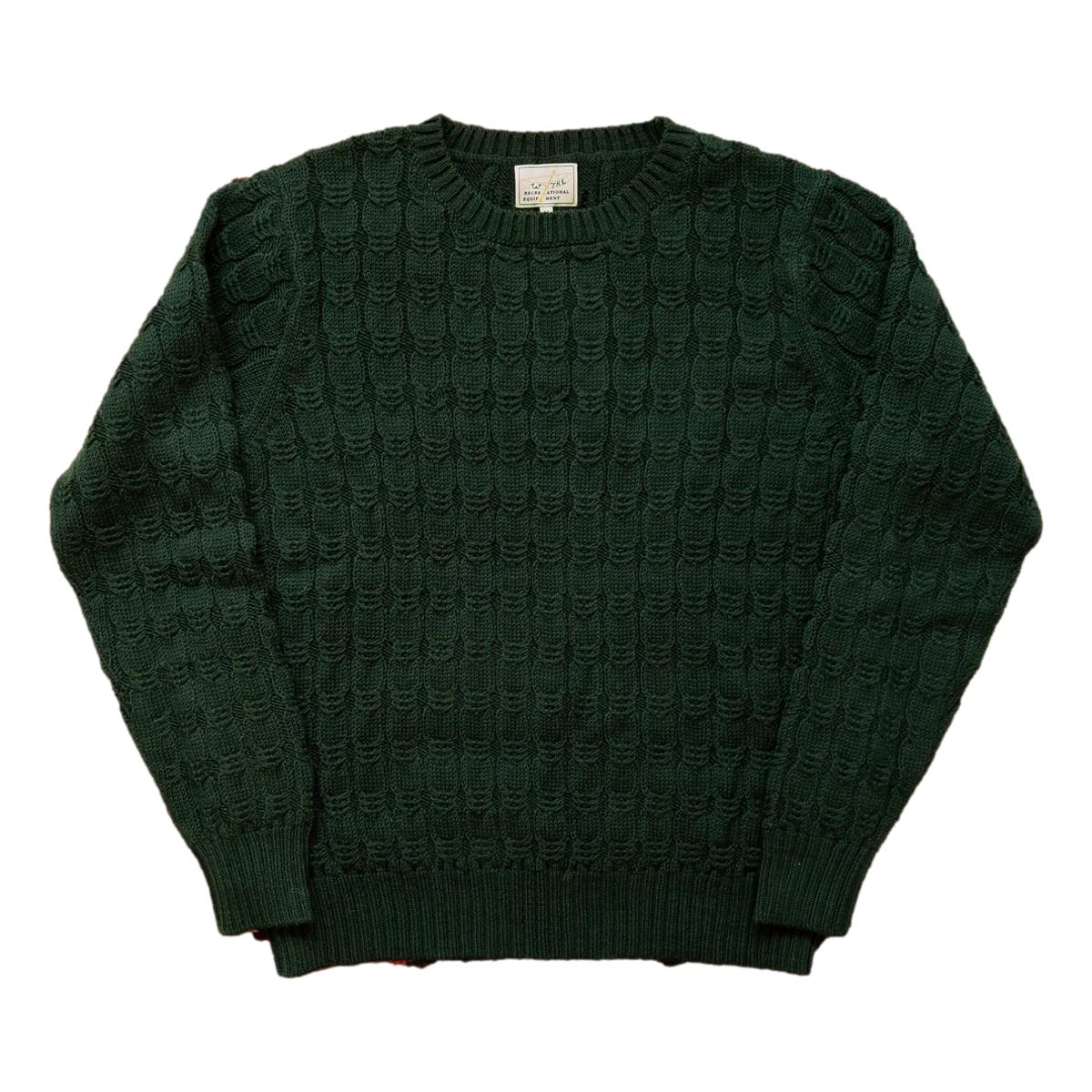 Highland Cableknit Sweater Evergreen - Sweater