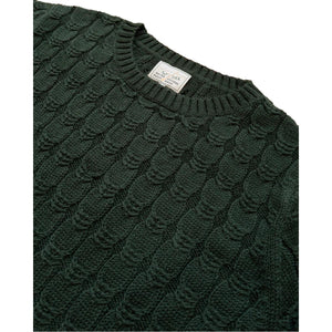 Highland Cableknit Sweater Evergreen - Sweater