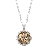 Hobo Nickel Souvenir Necklace Silver & Brass - Necklace