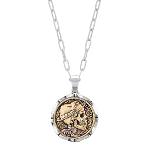Hobo Nickel Souvenir Necklace Silver & Brass - Necklace
