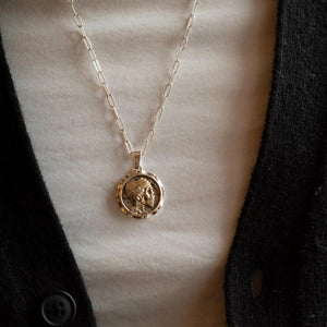 Hobo Nickel Souvenir Necklace Silver & Brass - Necklace