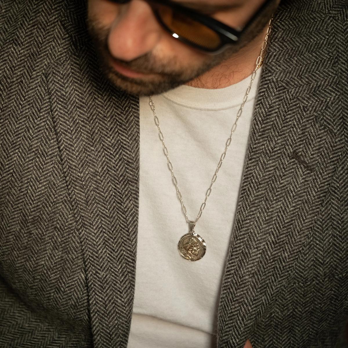 Hobo Nickel Souvenir Necklace Silver & Brass - Necklace