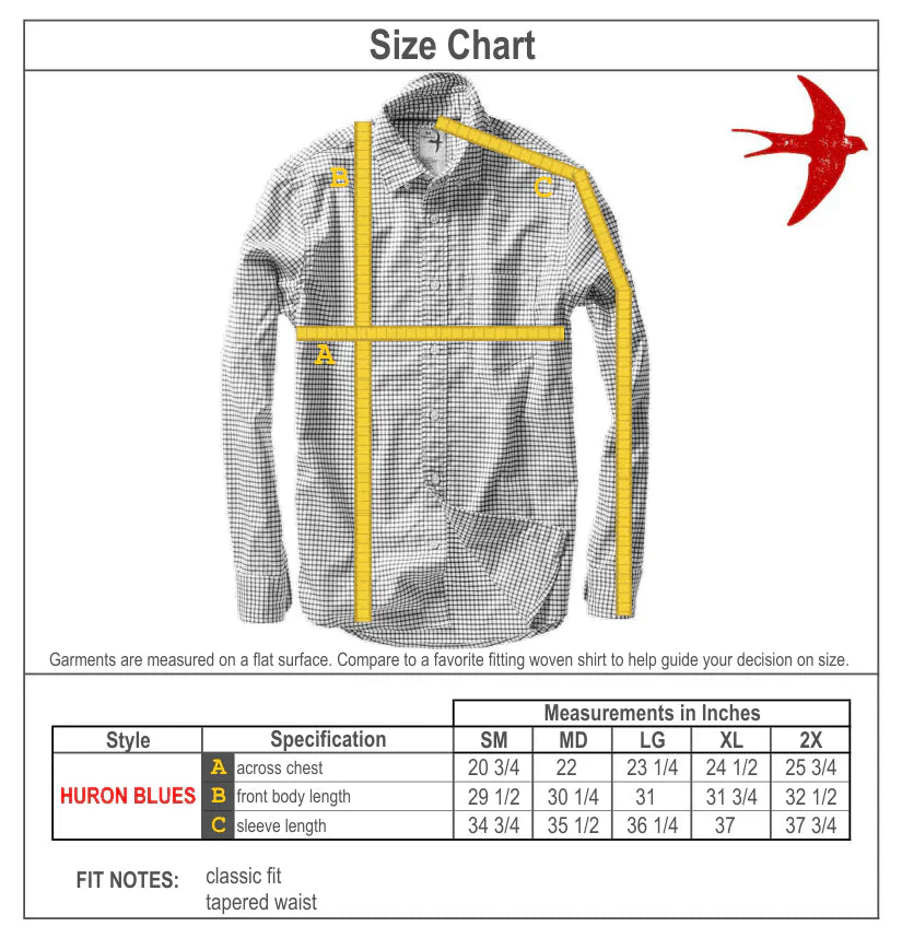 Huron Blues White Dobby Stripe - Shirts