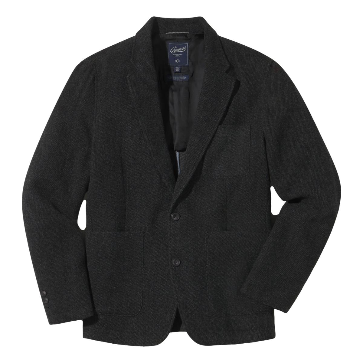 Hutton Wool Twill Sport Coat Charcoal - Blazer