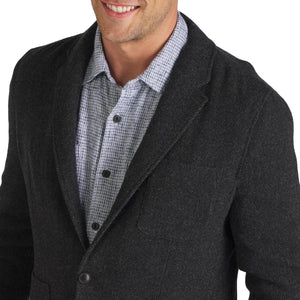 Hutton Wool Twill Sport Coat Charcoal - Blazer