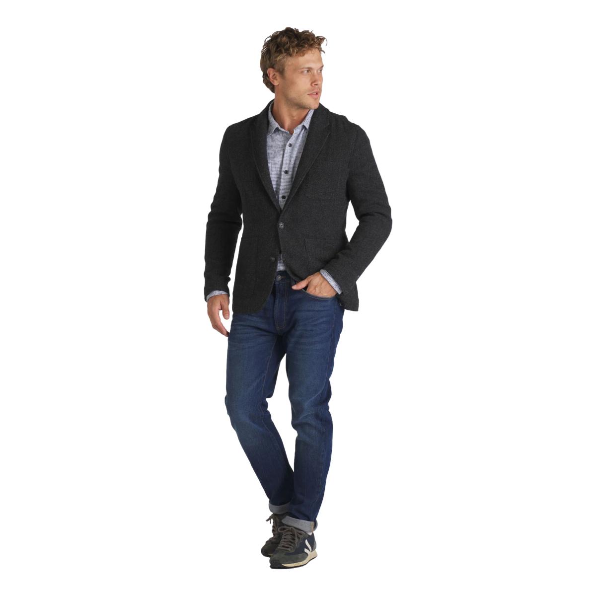 Hutton Wool Twill Sport Coat Charcoal - Blazer