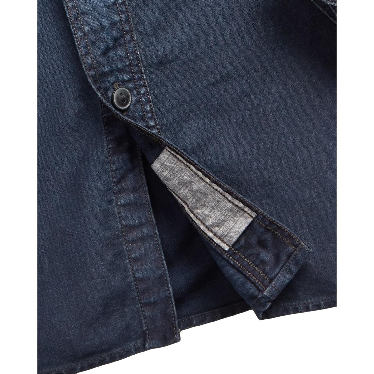 RRL Indigo Cotton-Linen Sateen Workshirt- MILWORKS