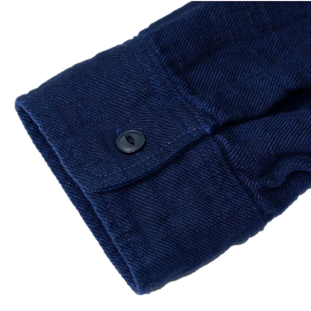 Indigo Cotton Viyella Shirt - Shirt