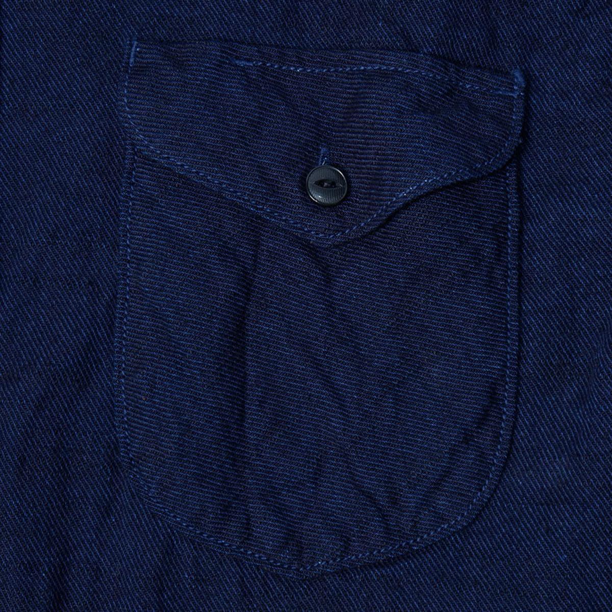 Indigo Cotton Viyella Shirt - Shirt