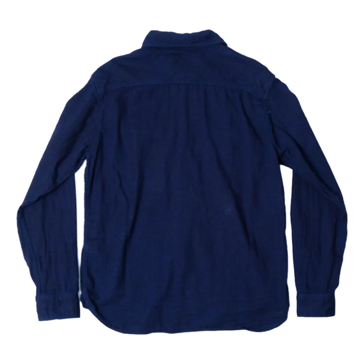 Indigo Cotton Viyella Shirt - Shirt