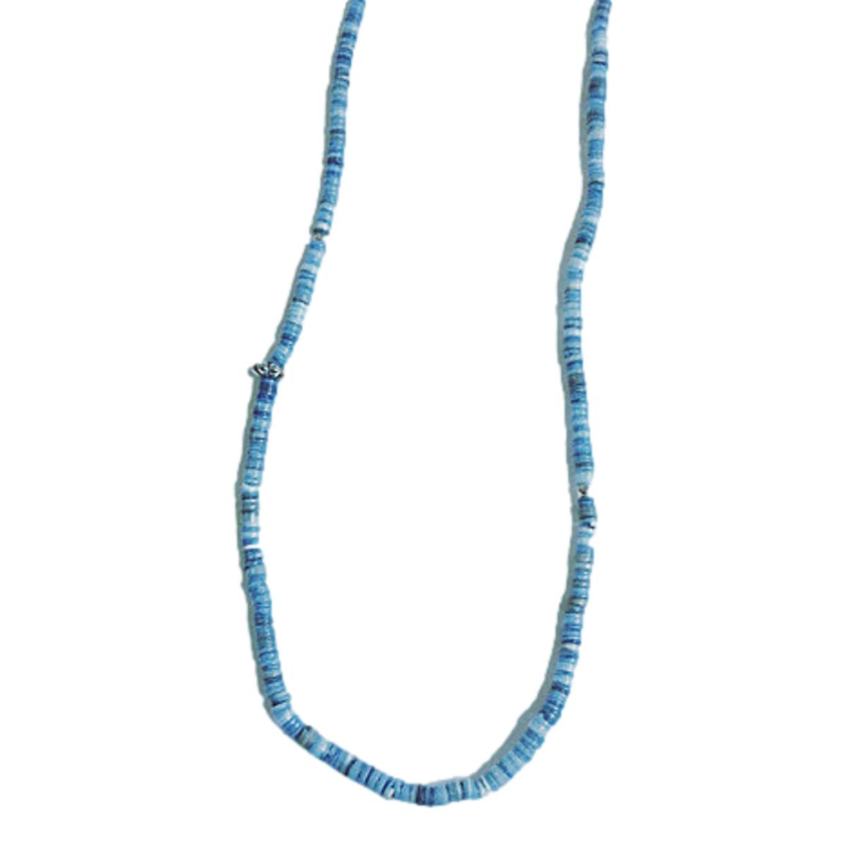 Indigo Dyed Shell Beads - Necklace