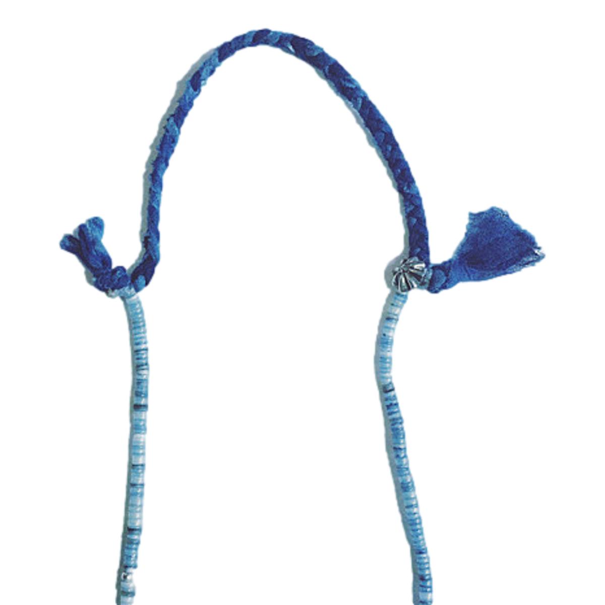 Indigo Dyed Shell Beads - Necklace